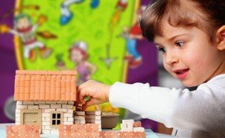Preschool construction girl